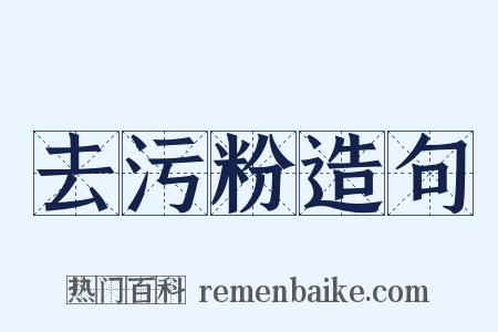 去污粉造句是什么意思的图片